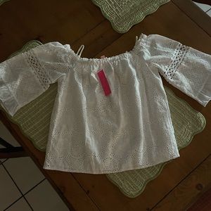 Lilly Pulitzer white eyelet top XL